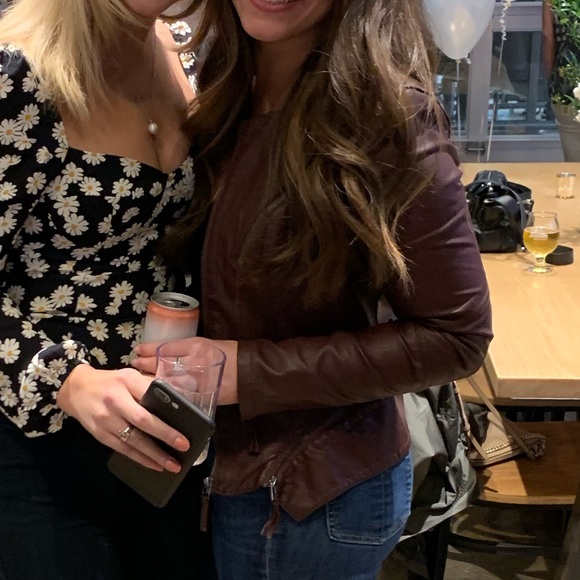 BLANK NYC FAUX LEATHER JACKET - BROWN - Picture 5 of 6